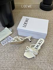 Loewe Flamenco Knot Sandal In Lambskin White 4.5cm - 3