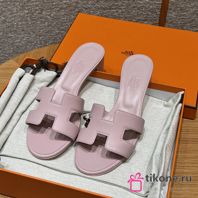 Hermes Oasis Sandal Swift Rose 5cm - 1