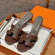 Hermes Oasis Sandal Swift Dark Brown 5cm - 1