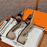 Hermes Oasis Sandal Swift Dark Brown 5cm - 3