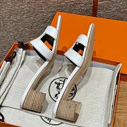 Hermes Oasis Sandal Swift White 5cm - 4