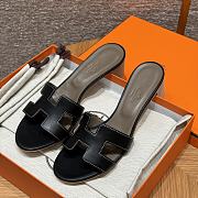 Hermes Oasis Sandal Swift Black 5cm - 1