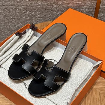 Hermes Oasis Sandal Swift Black 5cm