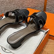 Hermes Oasis Sandal Swift Black 5cm 24727 - 6