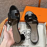Hermes Oasis Sandal Swift Black 5cm 24727 - 4