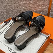 Hermes Oasis Sandal Swift Black 5cm 24727 - 2