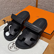 Hermes Chypre Sandal Full Black Leather - 1