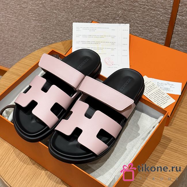 Hermes Chypre Sandal Light Pink Leather - 1