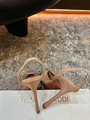 Amina Muaddi Camelia Sling 95 Beige Polka-Dot Lace - 3