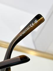 DiorBlackSuit S16F Brown Horn-Effect Rectangular Glasses - 5