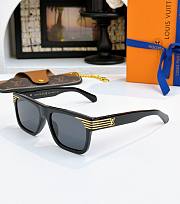 LV Slide Square Sunglasses Black Z2910U  - 1