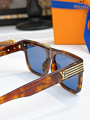 LV Slide Square Sunglasses Tortoise Z2746U  - 4