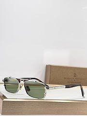 Brunello Cucinelli Paloma with Green Lenses and Silver Frame BC2010ST  - 3