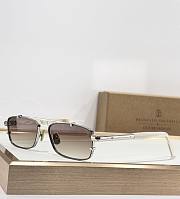 Brunello Cucinelli Paloma with Brown Lenses and Silver Frame BC2010ST - 1
