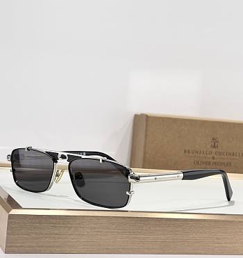 Brunello Cucinelli Paloma with Black Lenses and Silver Frame BC2010ST