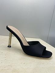 Dior Icon Heeled Slide Black Satin 8cm - 2