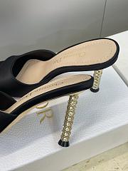 Dior Icon Heeled Slide Black Satin 8cm - 4