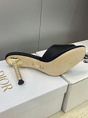 Dior Icon Heeled Slide Black Satin 8cm - 3
