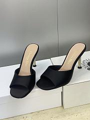 Dior Icon Heeled Slide Black Satin 8cm - 1