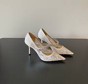Jimmy Choo Bing Pump 65 Lace Pumps with Crystals - 1