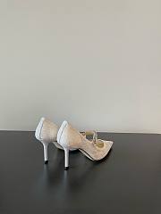 Jimmy Choo Bing Pump 65 Lace Pumps with Crystals - 6