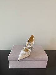 Jimmy Choo Bing Pump 65 Lace Pumps with Crystals - 5