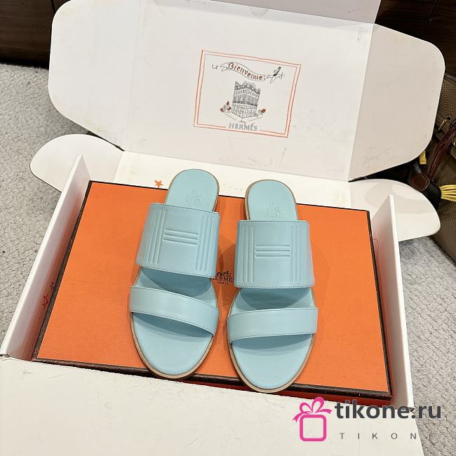 Hermes Mona Sandal Blue - 1