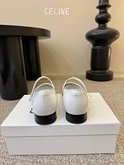 Celine City Mary Jane Ballerina In Glossy Calfskin Ultra White - 6