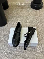 Celine City Mary Jane Ballerina In Glossy Calfskin Black - 5