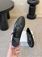 Celine City Mary Jane Ballerina In Glossy Calfskin Black - 4