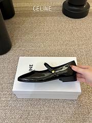 Celine City Mary Jane Ballerina In Glossy Calfskin Black - 3