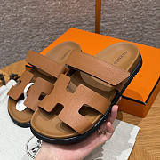 Hermes Chypre Sandals Full Brown Epsom - 6