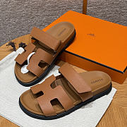 Hermes Chypre Sandals Full Brown Epsom - 5