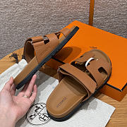 Hermes Chypre Sandals Full Brown Epsom - 4