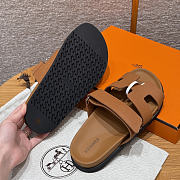 Hermes Chypre Sandals Full Brown Epsom - 3
