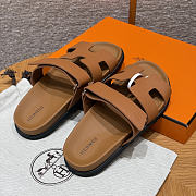 Hermes Chypre Sandals Full Brown Epsom - 2