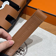 Hermes Chypre Sandals Brown Epsom - 2