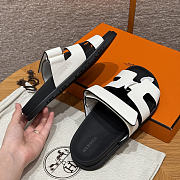 Hermes Chypre Sandals White Epsom - 4