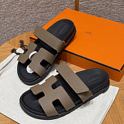 Hermes Chypre Sandals Etoupe Epsom - 1