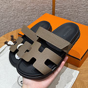 Hermes Chypre Sandals Etoupe Epsom - 2