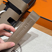 Hermes Chypre Sandals Etoupe Epsom - 4