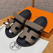 Hermes Chypre Sandals Etoupe Epsom - 5