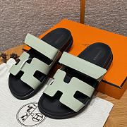 Hermes Chypre Sandals Green Epsom - 4