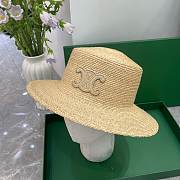 Celine Triomphe Hat In Raffia Natural - 1