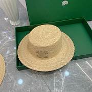 Celine Triomphe Hat In Raffia Natural - 5