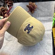 Celine Vivienne Cap in Cotton Twill Beige/Blue - 4