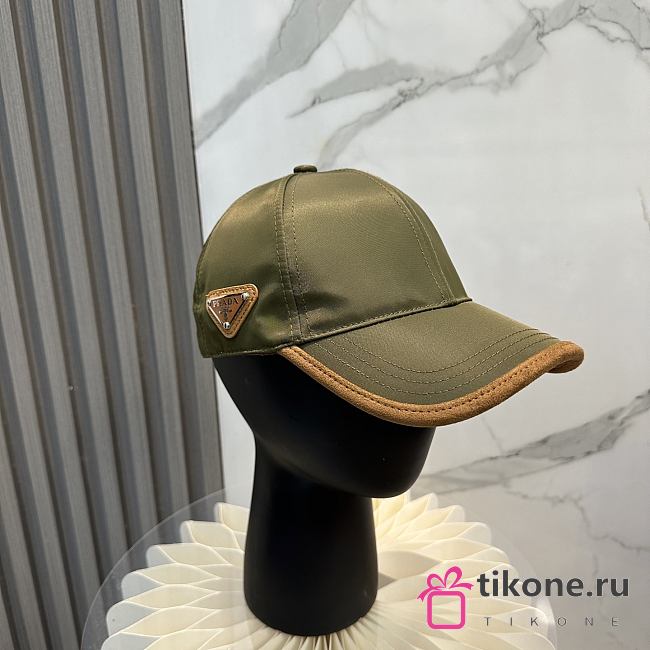 Prada Two-Tone Re-Nylon Baseball Cap Green/Black 2HC274 - 1