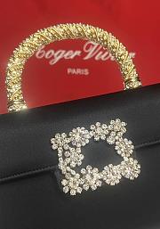 Roger Vivier Jewel Efflorescence Mini Bag in Satin Black - 19x12x6cm - 2