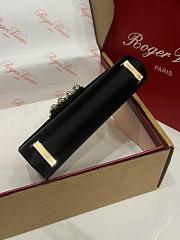 Roger Vivier Jewel Efflorescence Mini Bag in Satin Black - 19x12x6cm - 6