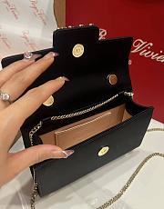 Roger Vivier Jewel Efflorescence Mini Bag in Satin Black - 19x12x6cm - 3